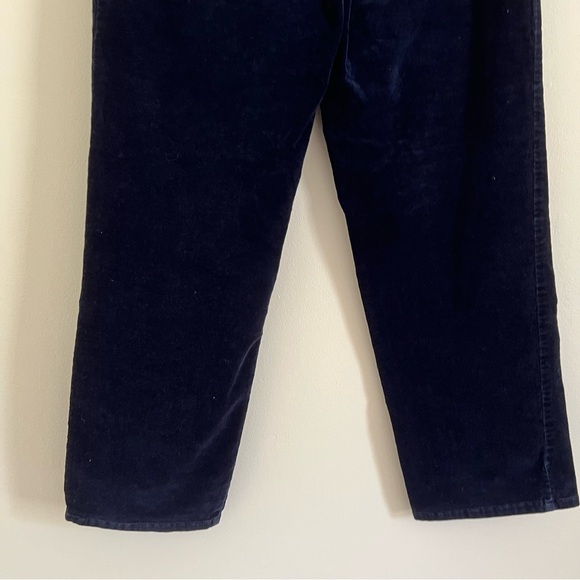 Ruby Rd. Womens Black Straight Leg Jeans Velvet Navy Blue 8 Cotton Work Preppy - Picture 8 of 13